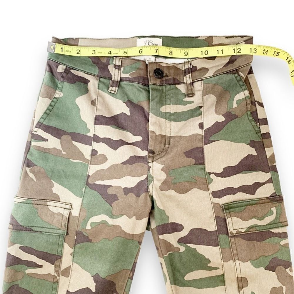 J. Crew Vintage Straight Cargo Pants in Camo Print High Rise Women’s Size 24 - Picture 12 of 15